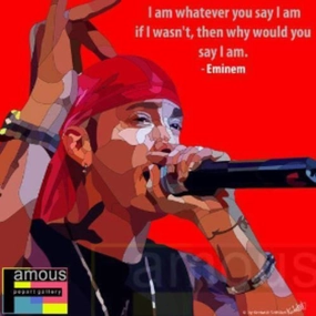 Pop Art Wall Decoration Drawing (Eminem - Red) modern abstract painting decor