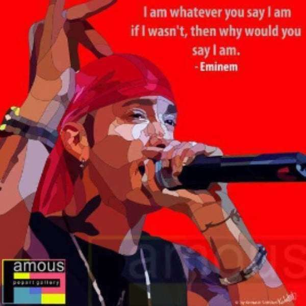 Pop Art Wall Decoration Drawing (Eminem - Red) modern abstract painting decor