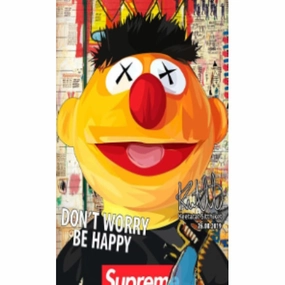 Pop Art Wall Decoration Drawing (Ernie - Don't worry be happy)modern abstract painting decor