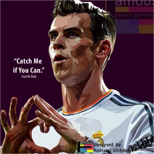 Pop Art Wall Decoration Drawing (Gareth Bale)modern abstract painting decor