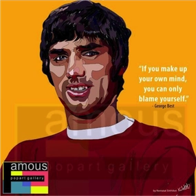 Pop Art Wall Decoration Drawing (George Best)modern abstract painting decor