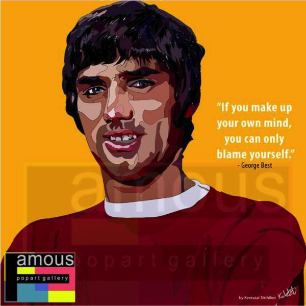 Pop Art Wall Decoration Drawing (George Best)modern abstract painting decor