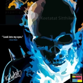 Pop Art Wall Decoration Drawing (Ghost Rider)modern abstract painting decor