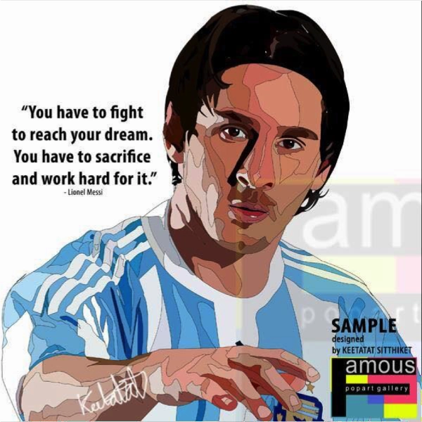 Pop Art Wall Decoration Drawing (Lionel Messi - Argentina)modern abstract painting decor