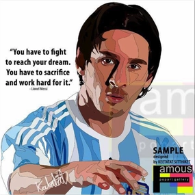 Pop Art Wall Decoration Drawing (Lionel Messi - Argentina)modern abstract painting decor