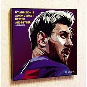 Pop Art Wall Decoration Drawing (Lionel Messi - My Ambition Is Always To Get Better And Better )modern abstract painting decor