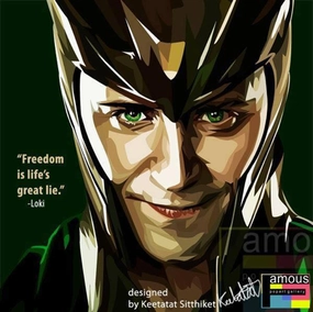 Pop Art Wall Decoration Drawing (Loki)modern abstract painting decor