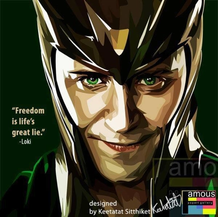 Pop Art Wall Decoration Drawing (Loki)modern abstract painting decor