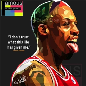Pop Art Wall Decoration Drawing NBA Dennis Rodmanmodern abstract painting decor