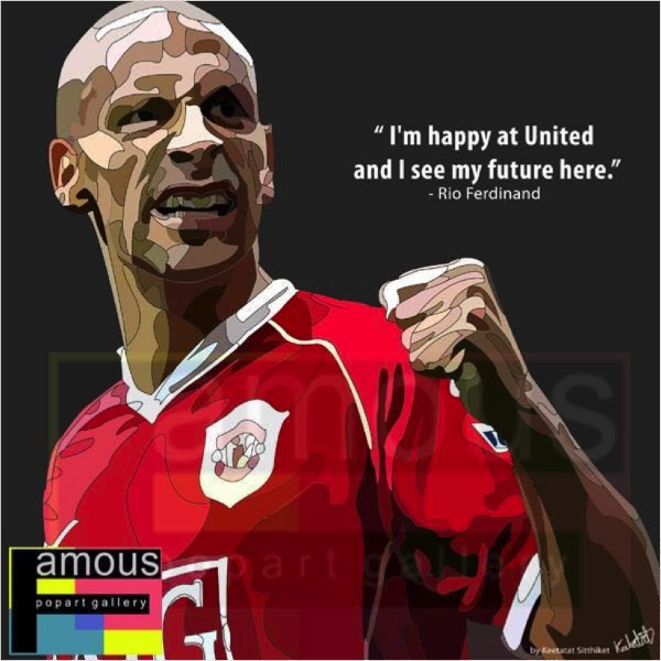 Pop Art Wall Decoration Drawing (Rio Ferdinand)modern abstract painting decor