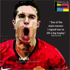 Pop Art Wall Decoration Drawing (Robin Van Persie)modern abstract painting decor