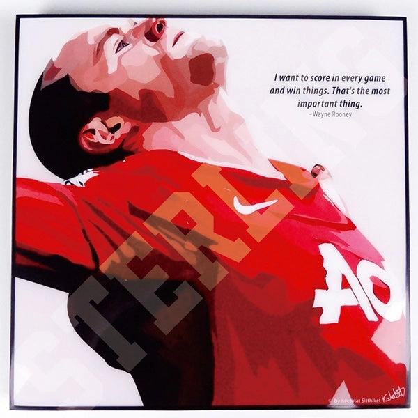 Pop Art Wall Decoration Drawing (Rooney - 250 Goals Men United's)modern abstract painting decor