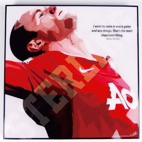 Pop Art Wall Decoration Drawing (Rooney - 250 Goals Men United's)modern abstract painting decor