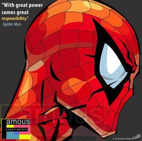 Pop Art Wall Decoration Drawing (SpiderMan With great power)modern abstract painting decor