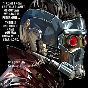 Pop Art Wall Decoration Drawing (Star Lord)modern abstract painting decor