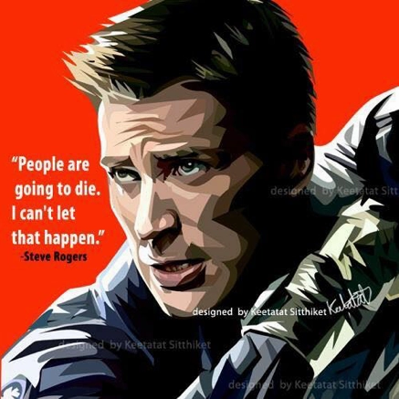 Pop Art Wall Decoration Drawing (Steve Rogers)modern abstract painting decor