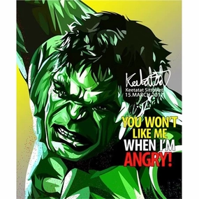 Pop Art Wall Decoration Drawing (The Hulk - You Don't Like Me)modern abstract painting decor