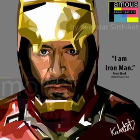 Pop Art Wall Decoration Drawing (Tony Stark - Grey)modern abstract painting decor