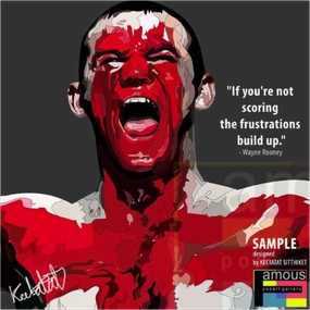 Pop Art Wall Decoration Drawing (Wayne Rooney - Paint)modern abstract painting decor