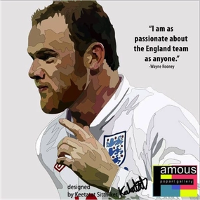 Pop Art Wall Decoration Drawing (Wayne Rooney C England)modern abstract painting decor