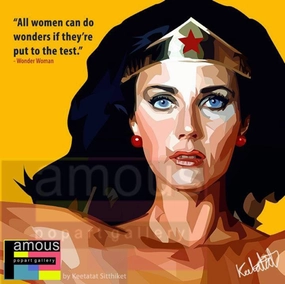 Pop Art Wall Decoration Drawing (Wonder Woman)modern abstract painting decor