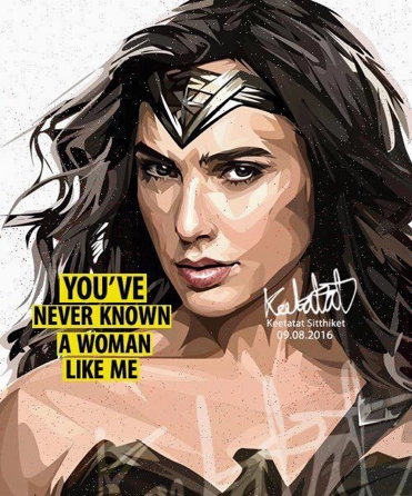 Pop Art Wall Decoration Drawing (Wonder Woman You've never known)modern abstract painting decor