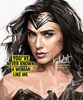 Pop Art Wall Decoration Drawing (Wonder Woman You've never known)modern abstract painting decor