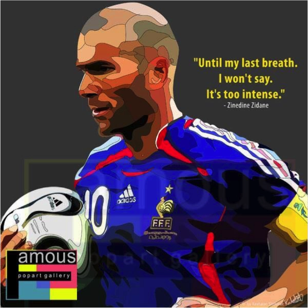 Pop Art Wall Decoration Drawing (Zinedine Zidane)modern abstract painting decor