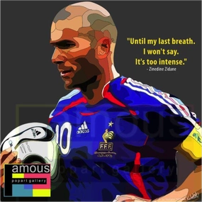 Pop Art Wall Decoration Drawing (Zinedine Zidane)modern abstract painting decor