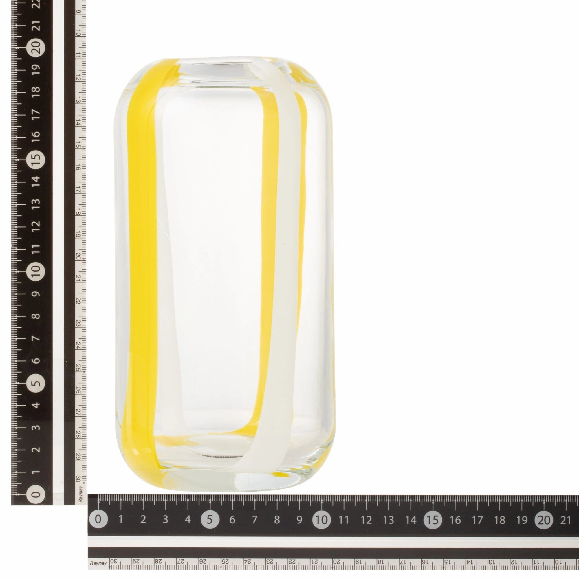 Pop Stripe Flower Vase Medium Yellow