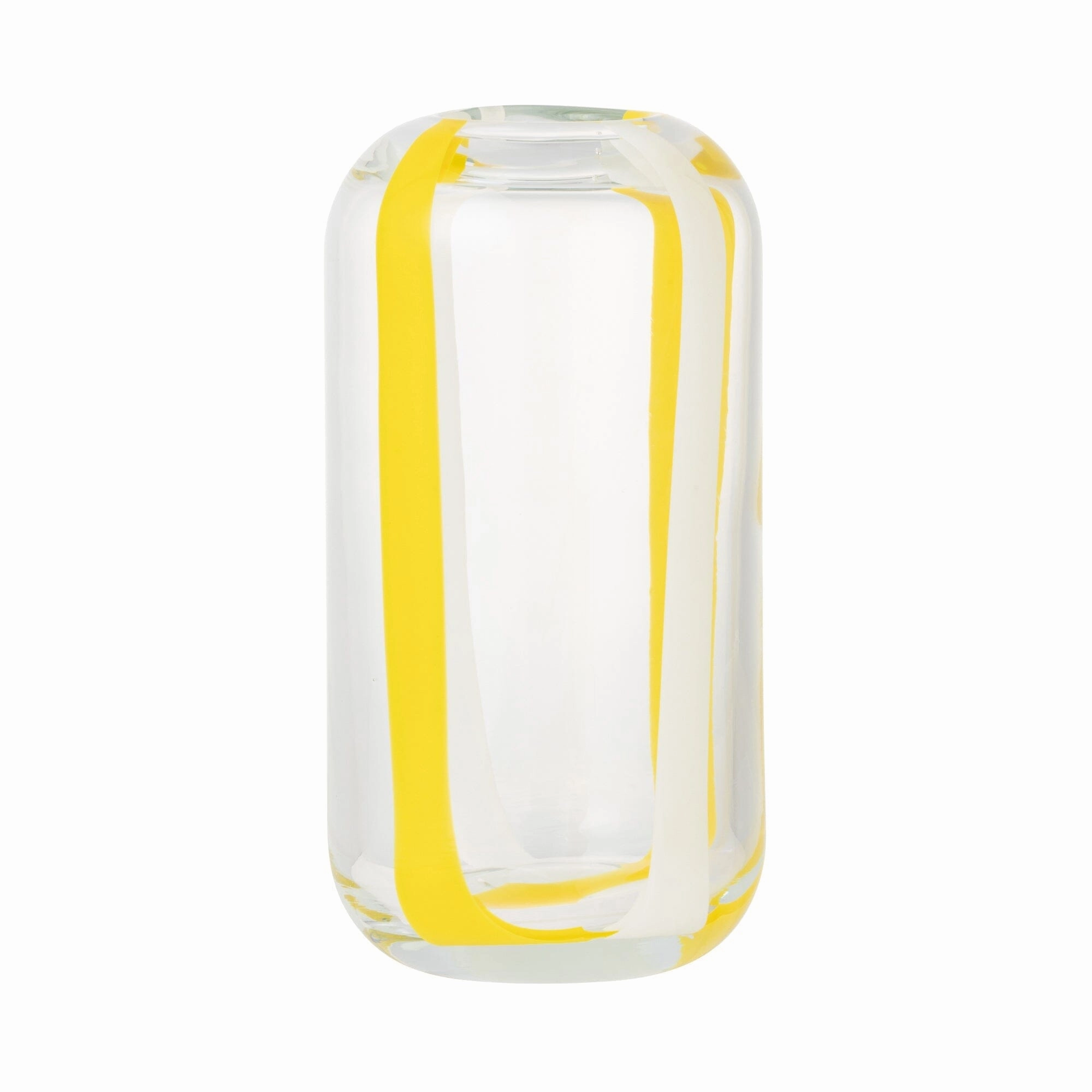 Pop Stripe Flower Vase Medium Yellow