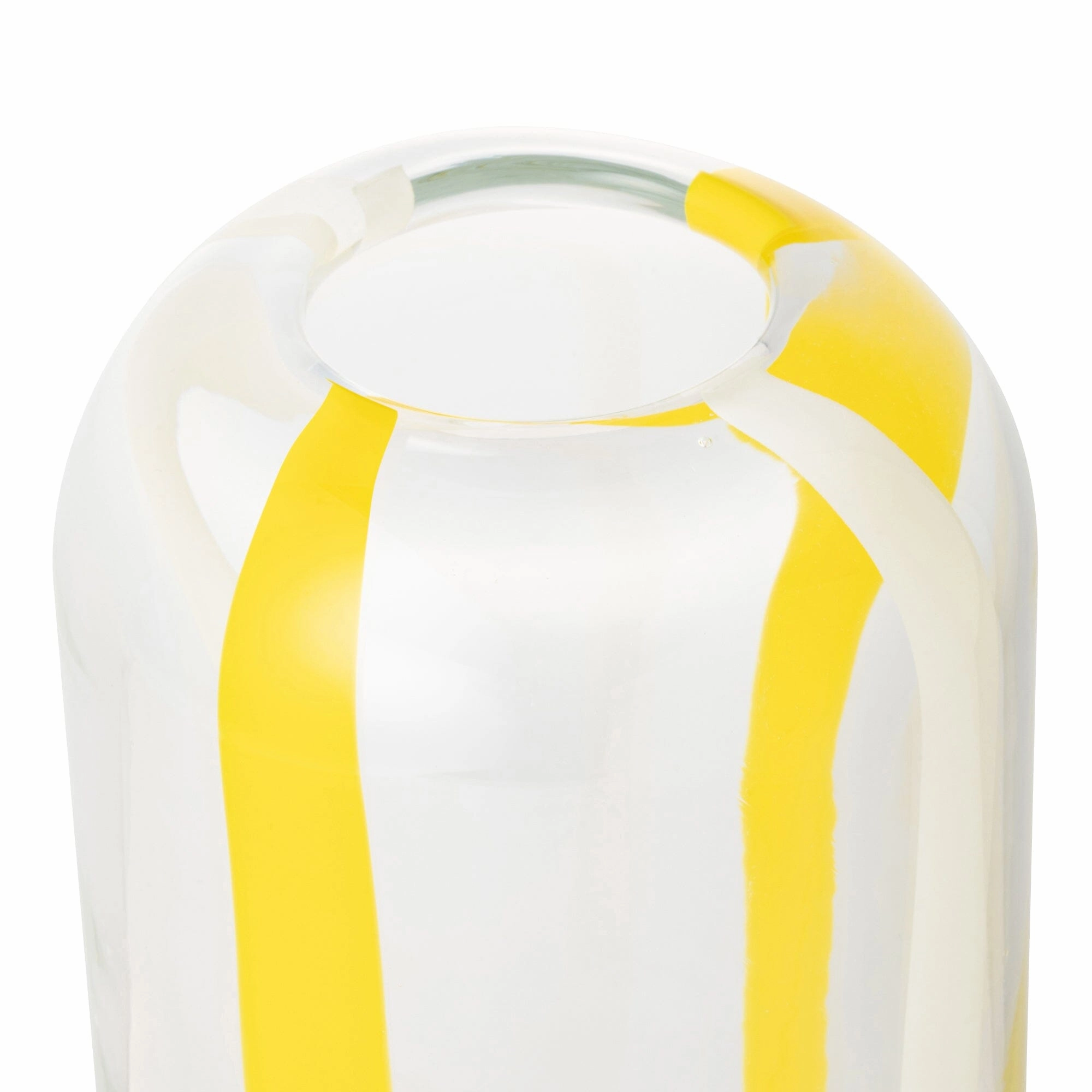 Pop Stripe Flower Vase Medium Yellow