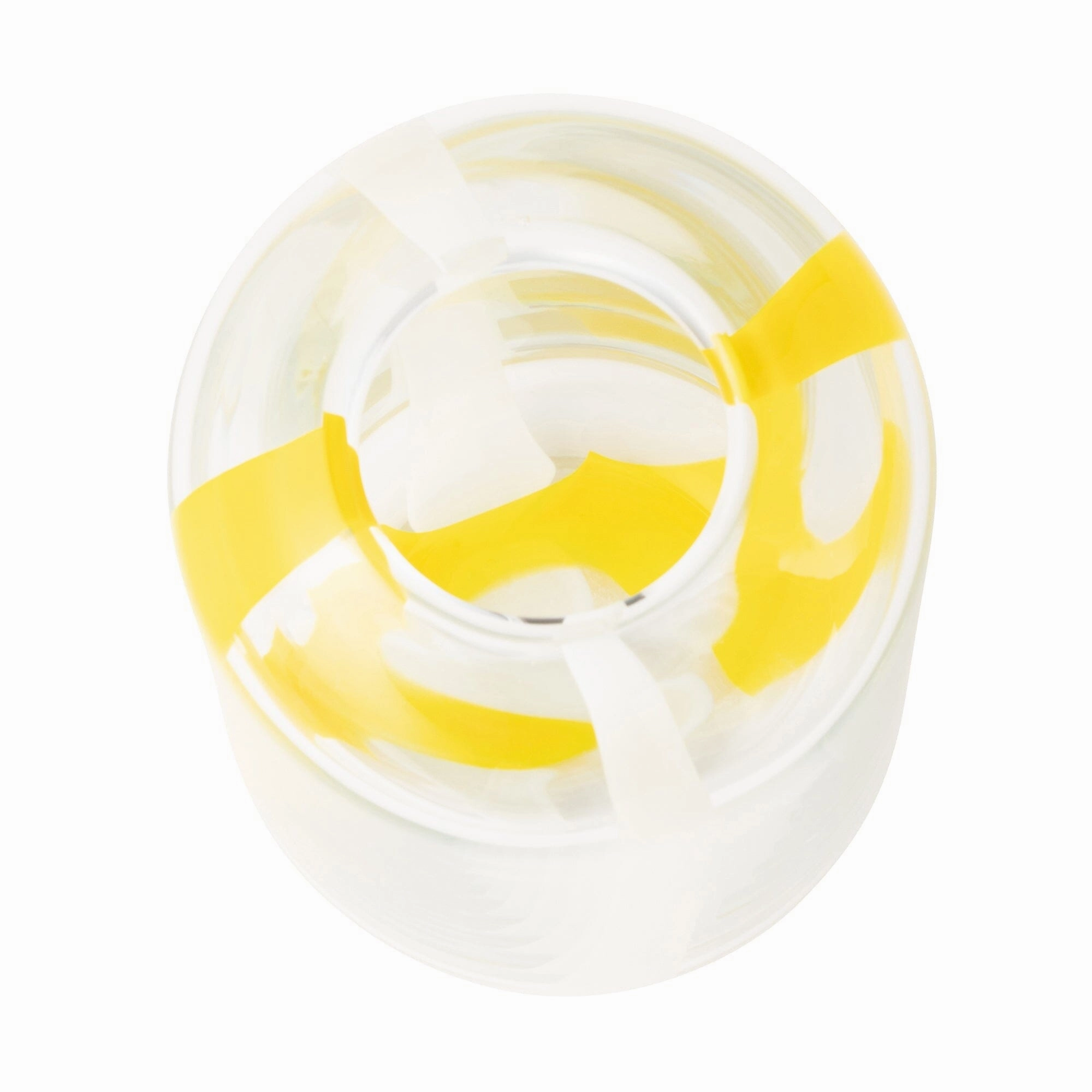 Pop Stripe Flower Vase Medium Yellow