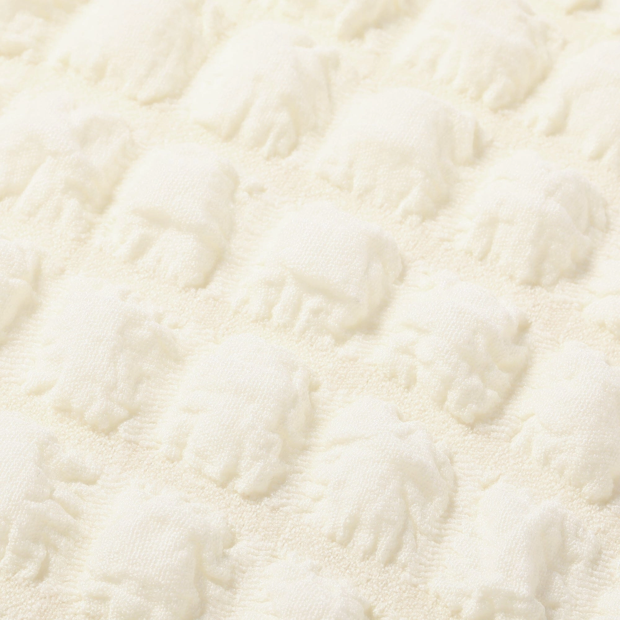 Popcorn Waffle Cushion Cover 450 x 450  White
