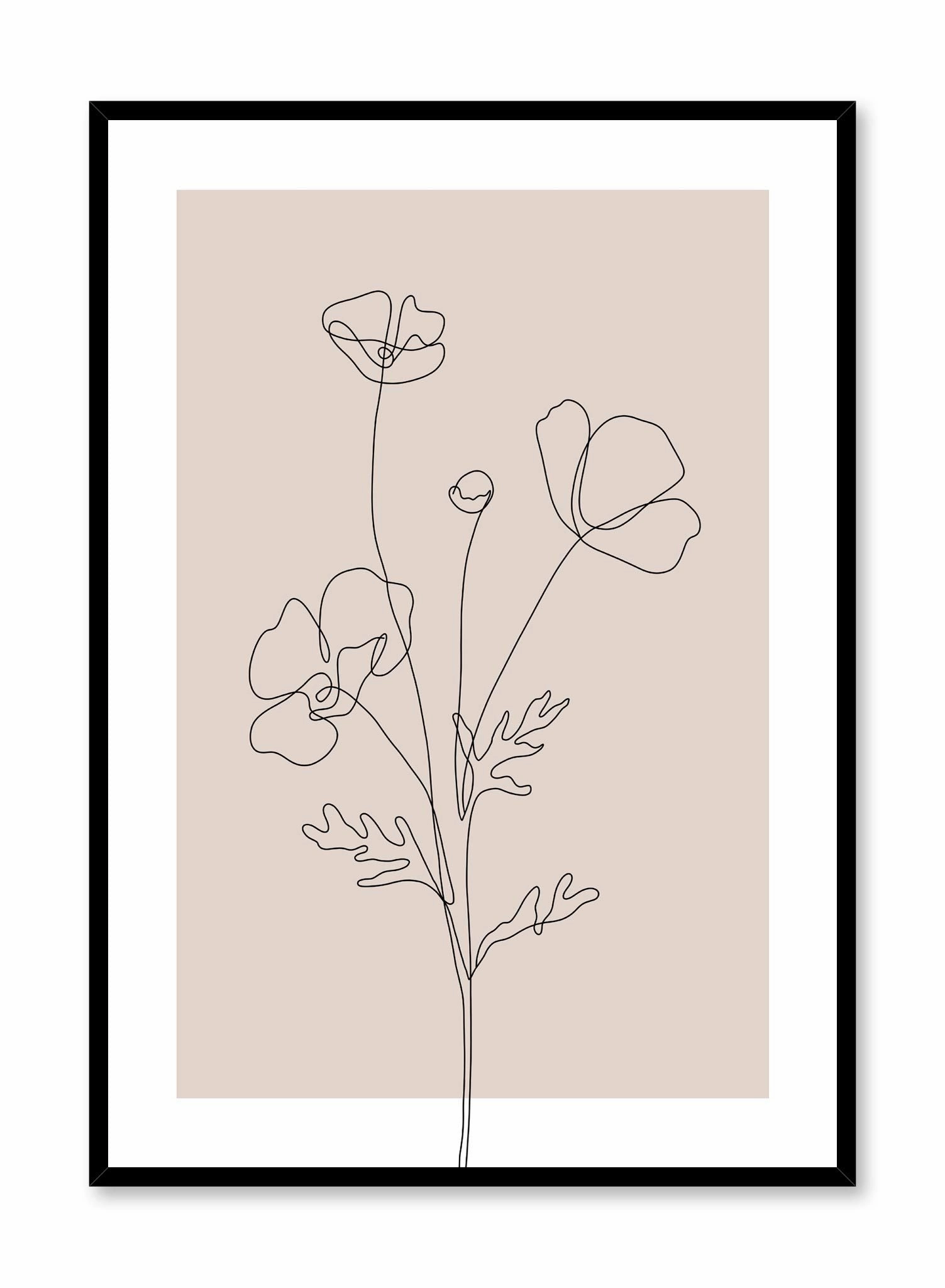 Poppy Sketch in Pink, Posterpop culture themed posters