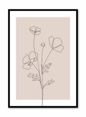 Poppy Sketch in Pink, Posterpop culture themed posters