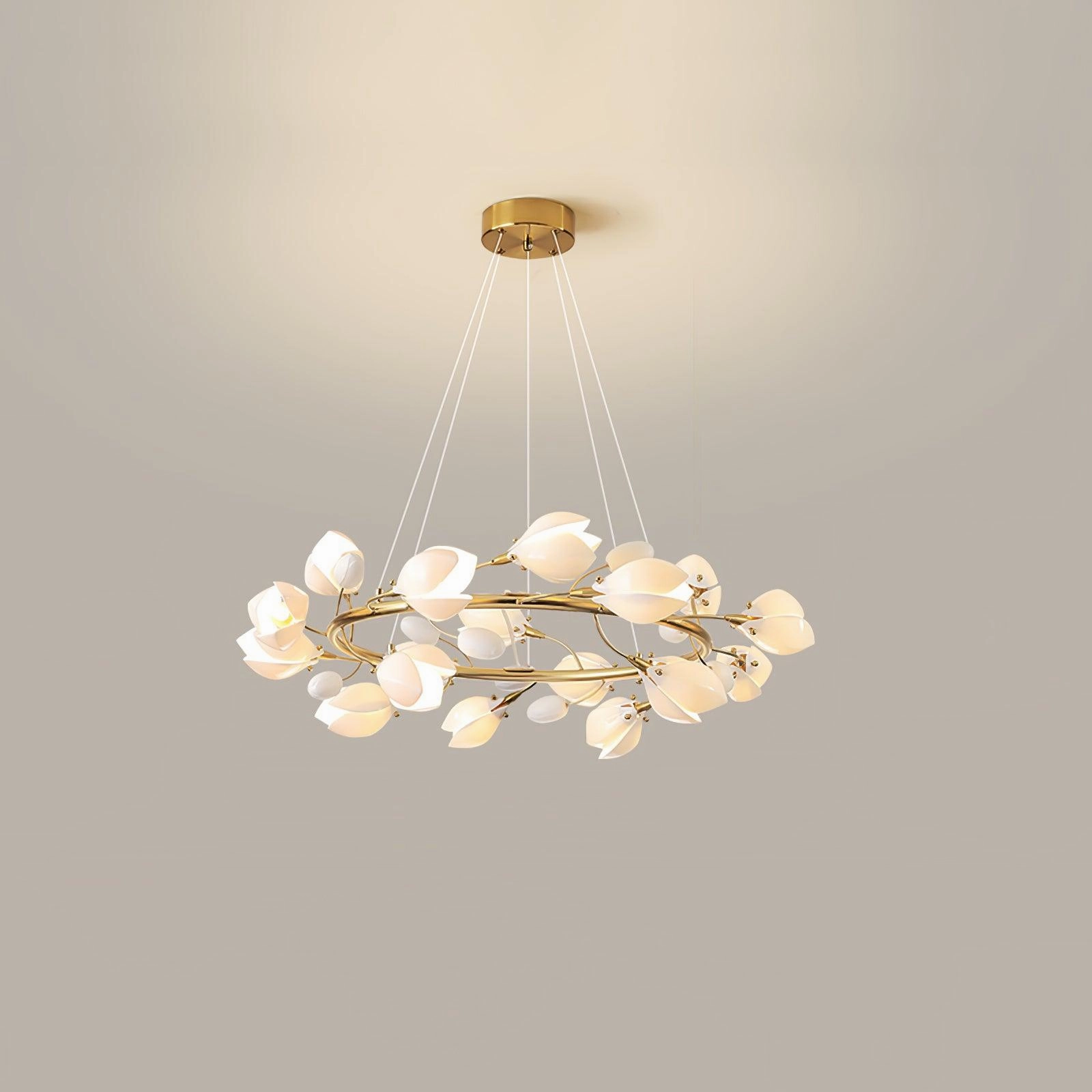 Porcelain Magnolia Chandelier