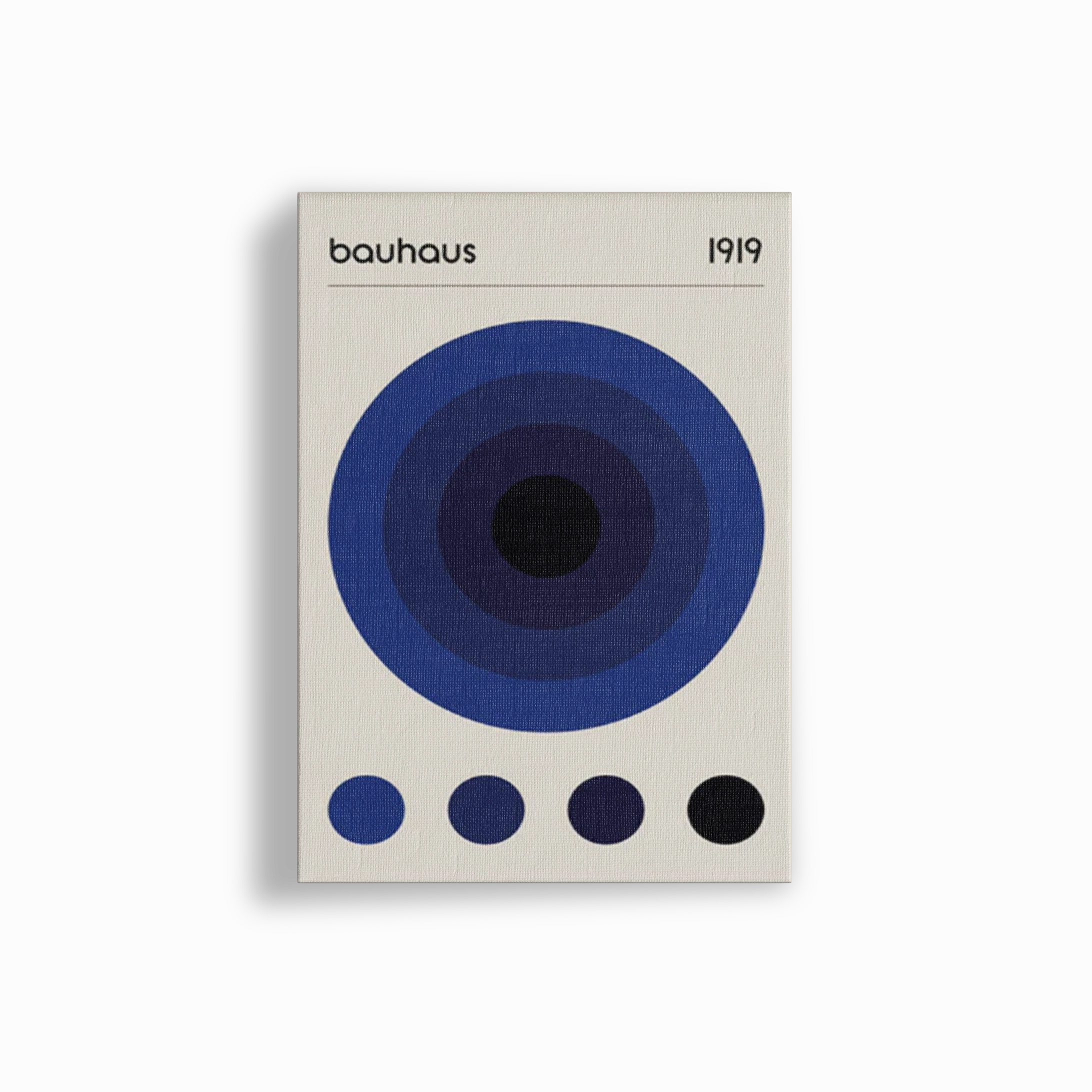 Poster Hub - Bauhaus Blue Art Framed