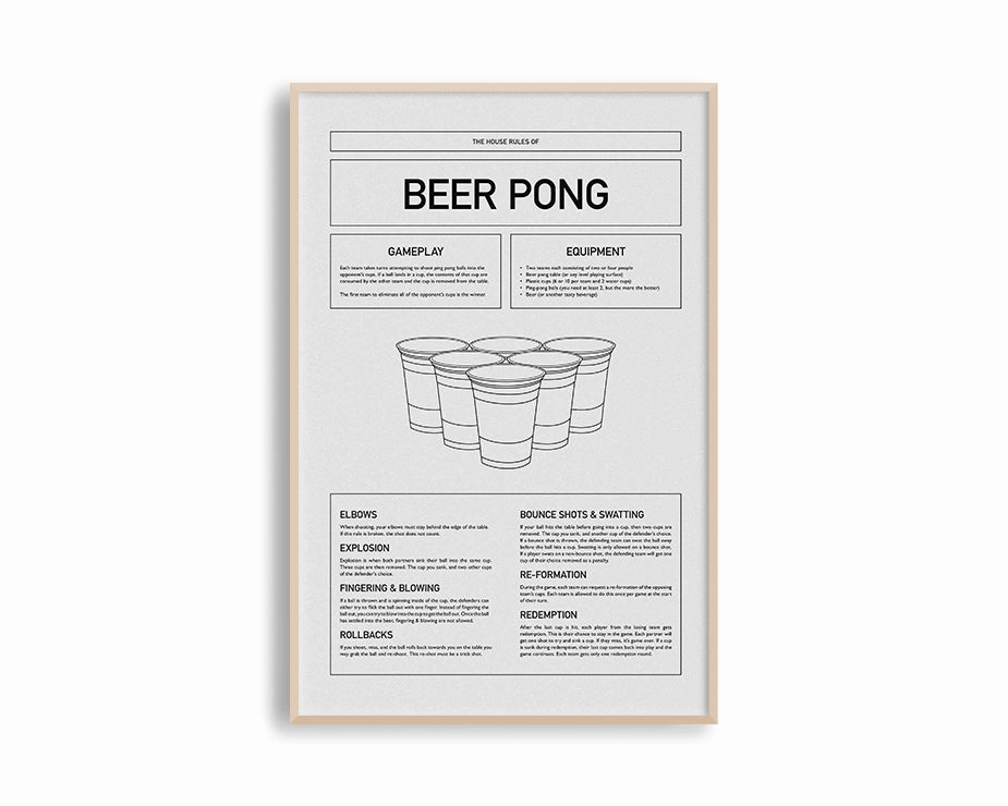 Poster Hub - Beer Pong Rules