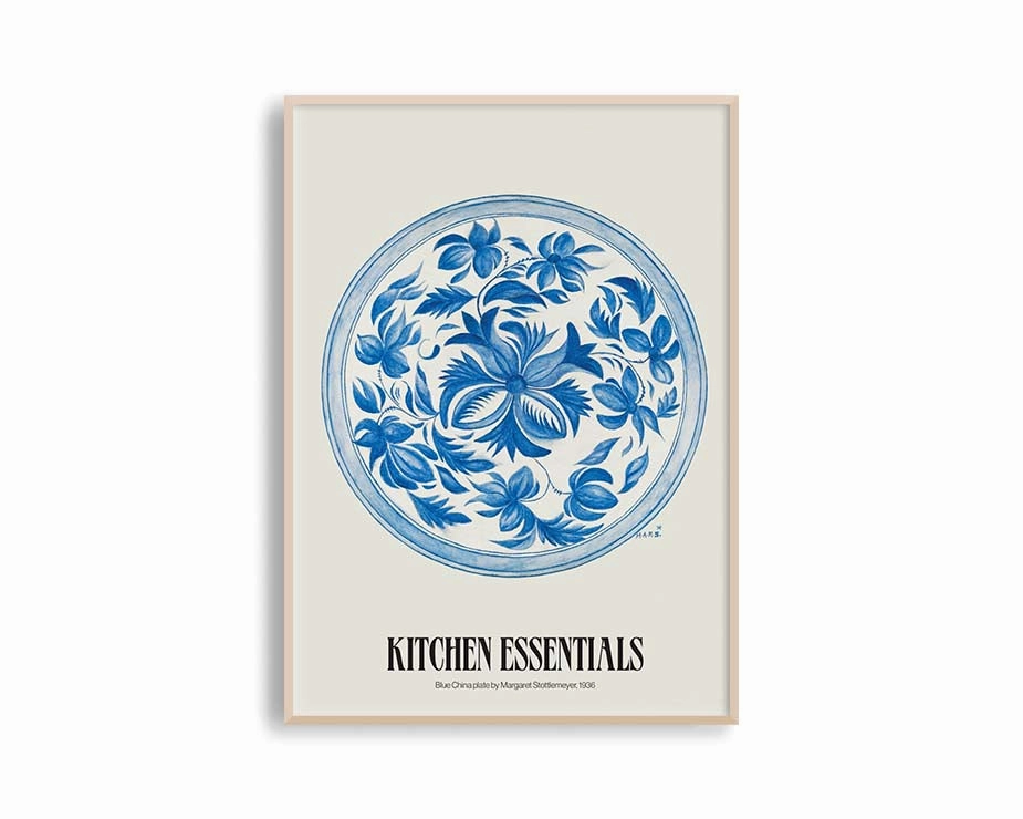 Poster Hub - Blue China Plate Poster