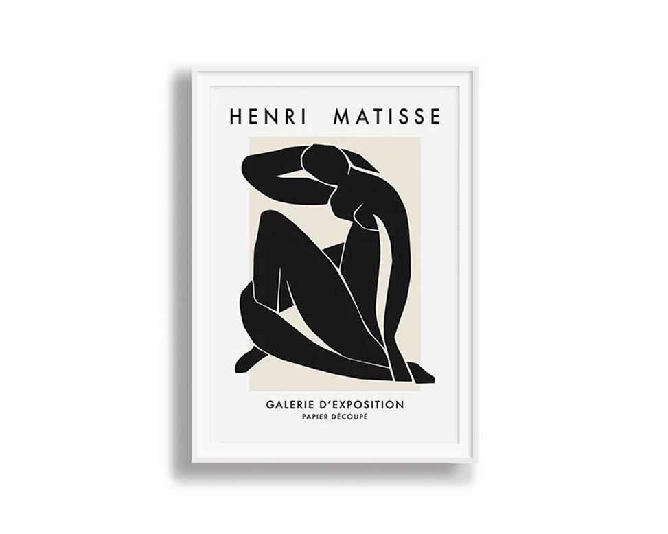 Poster Hub - Henri Mattisse Noir Art Framed