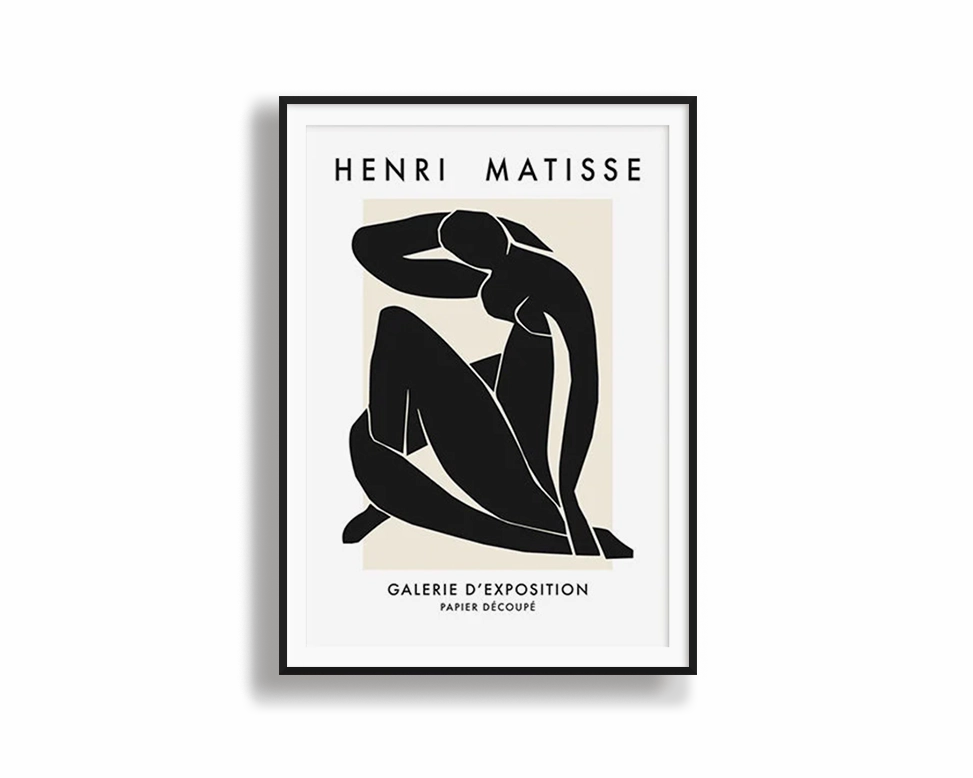 Poster Hub - Henri Mattisse Noir Art Framednordic style wall decor