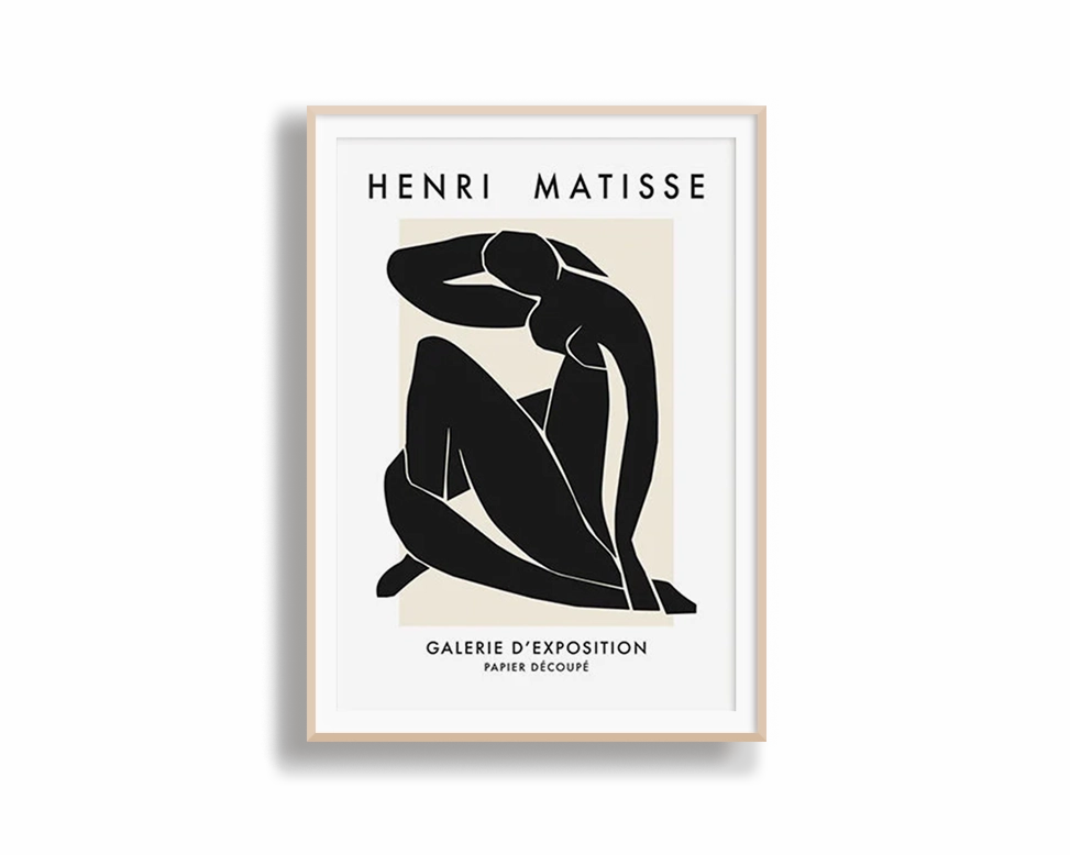 Poster Hub - Henri Mattisse Noir Art Framed