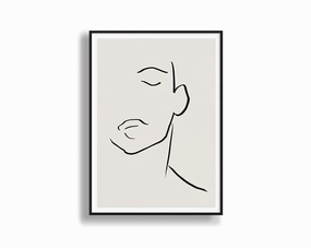 Poster Hub - Line Impression Art Framedmodern abstract painting decor