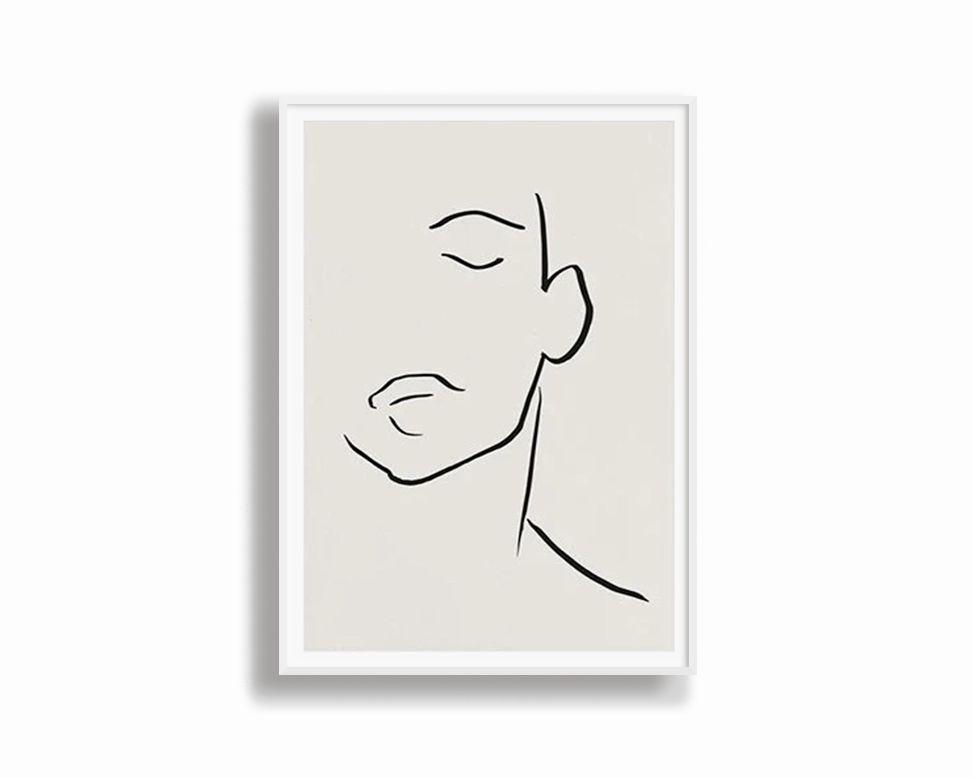 Poster Hub - Line Impression Art Framed