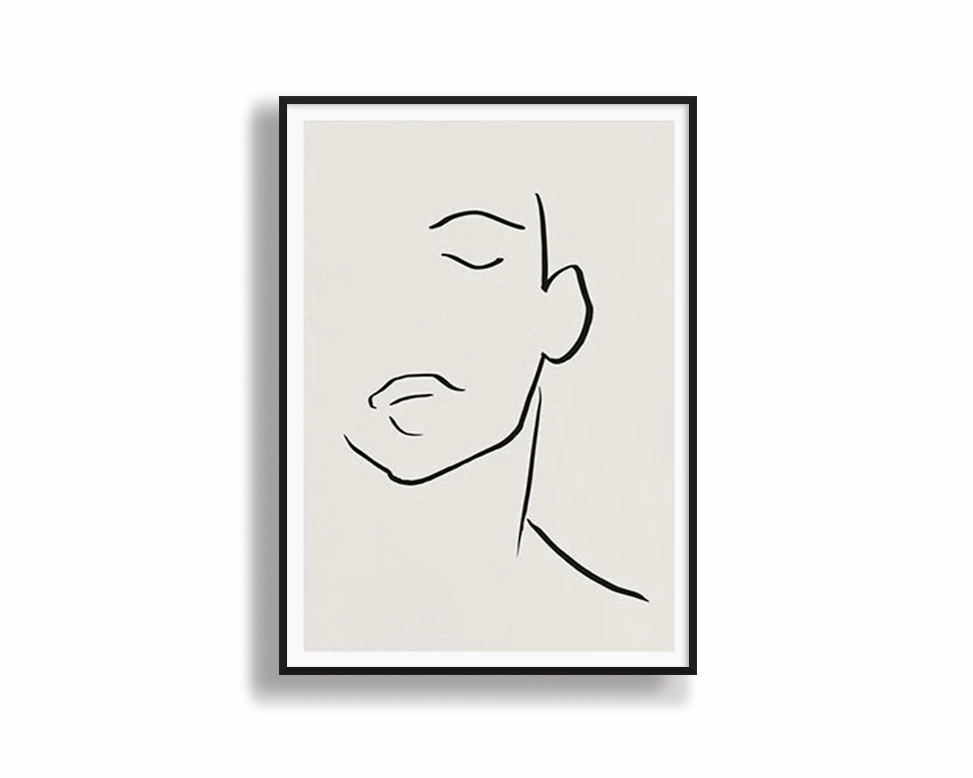 Poster Hub - Line Impression Art Framedmodern abstract painting decor