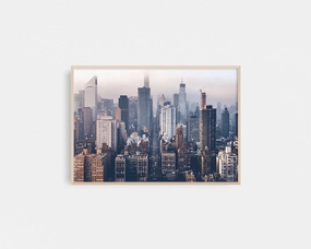 Poster Hub - Manhattan Skyline Art Framednordic style wall decor