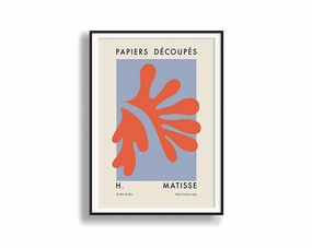 Poster Hub - Matisse Cutout Orangemodern abstract painting decor