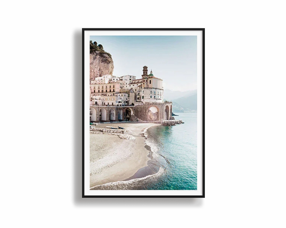 Poster Hub - Morning In Amalfi Art Framednordic style wall decor
