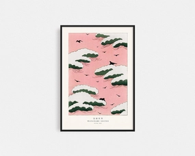 Poster Hub - Pink By Sky Watanabemodern abstract painting decor
